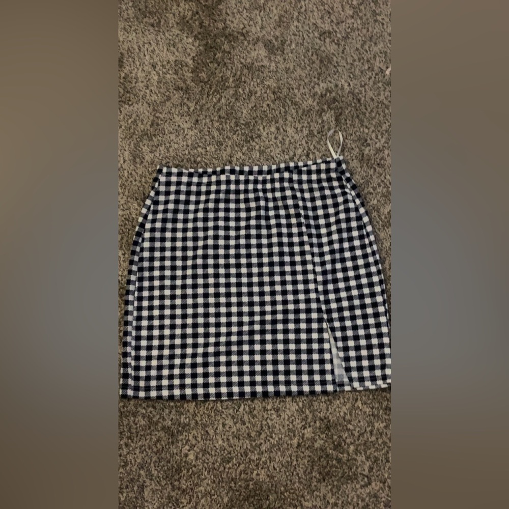 Black & White checkered skirt